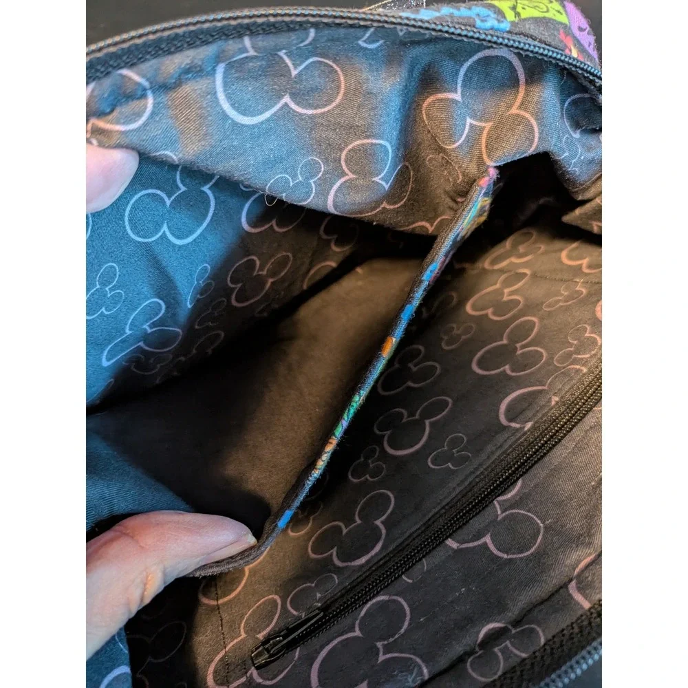 Disney Dia de los Muertos Sugar Skull Mickey Minnie Satchel Bag‎ Crossbody Black
